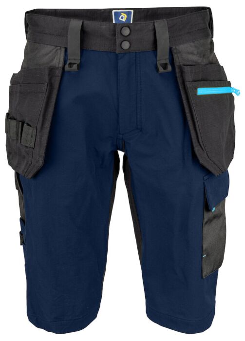 Projob 5562 Stretchshort Met Spijkerzakken Heren Marine