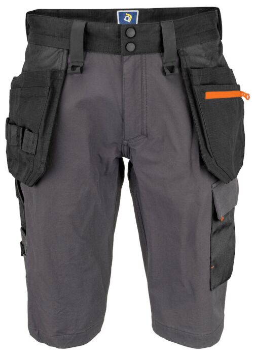 Projob 5562 Stretchshort Met Spijkerzakken Heren Grijs