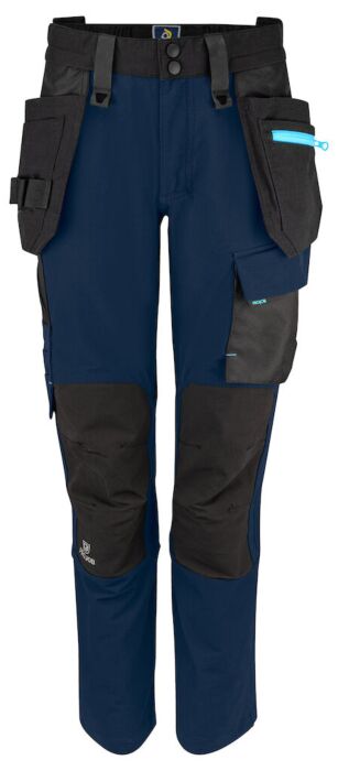 Projob 5564 Dames Stretchbroek Met Kniezakken En Spijkerzakken Dames Marine