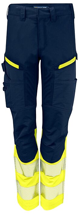 Projob 6538 Dames Signalisatie Stretchbroek En Iso 20471 Klasse 1 Dames Geel/Marine