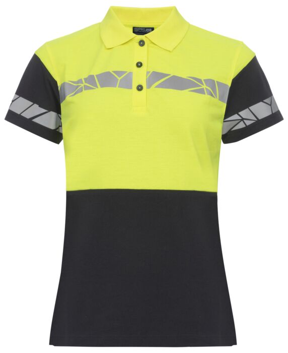 Projob 7006 Polo Dames Zwart/Geel