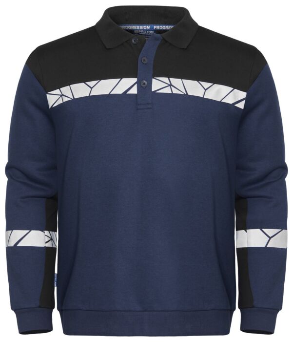 Projob 7100 Polosweater Heren Marine/Zwart