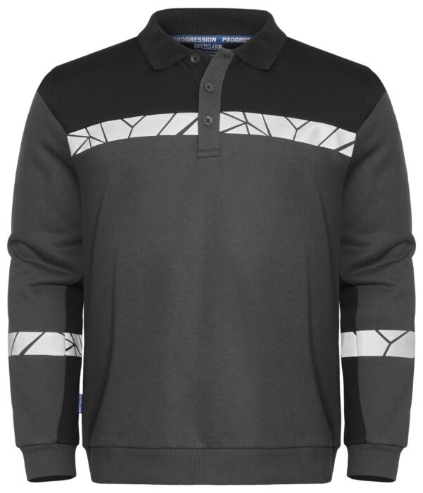 Projob 7100 Polosweater Heren Grijs/Zwart