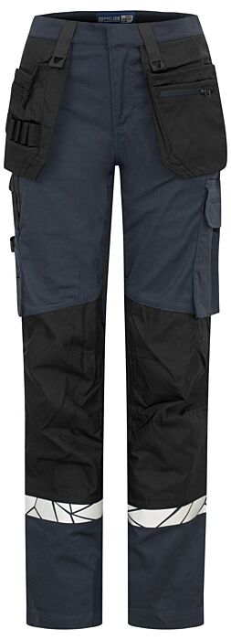 Projob 7513 Stretchbroek Met Kniezakken En Spijkerzakken Dames Zwart/Zwart