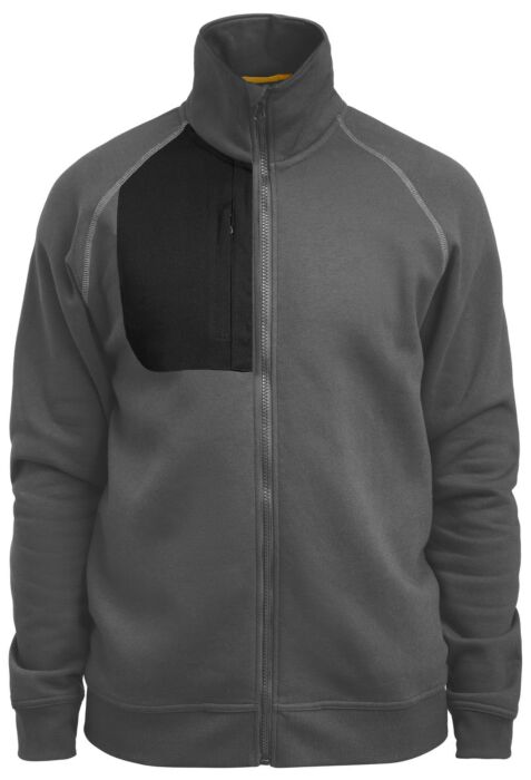 Jobman 5141 Sweatshirt Full-Zip Heren Donkergrijs