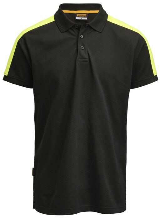 Jobman 5564 Polo Heren Wart/Hi-Vis
