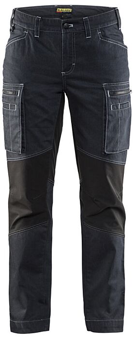 Blåkläder 7159-1142 Dames Service werkbroek denim stretch Marineblauw/Zwart