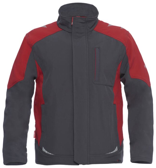 F. Engel 8810-229 Softshelljack Antraciet/Rood