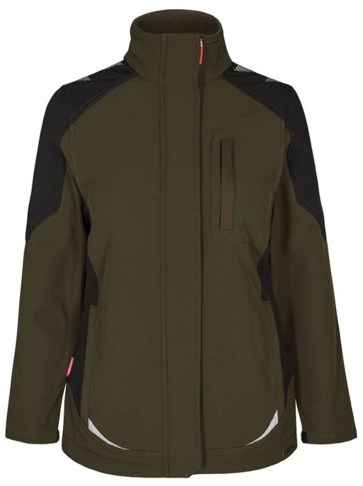 F. Engel 8815 Galaxy Softshell Jacket Ladies Forest Green/Black