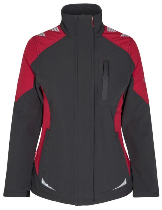 F. Engel 8815 Galaxy Softshell Jacket Ladies Anthracite/Red