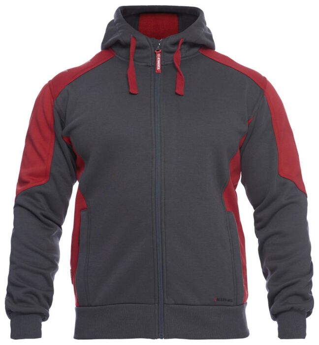 F. Engel 8820-233 Hoody Sweater Antraciet/Rood