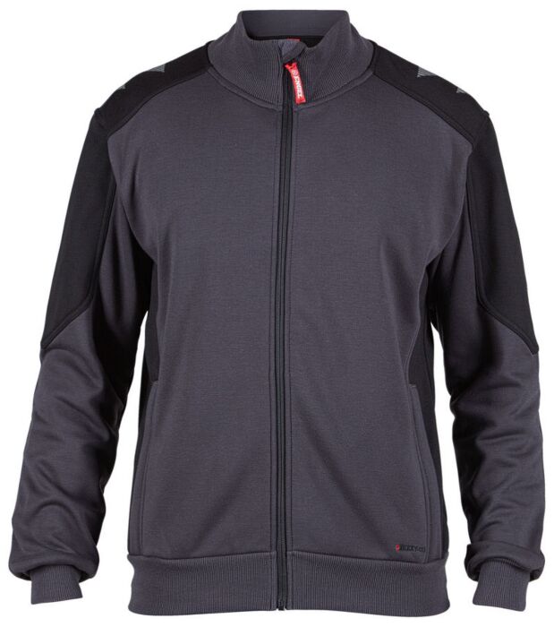 F. Engel 8830-233 Sweat Cardigan Antraciet/Zwart