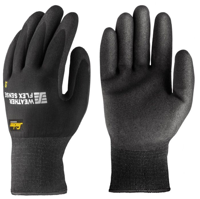 Snickers 9319 Weather Flex Sense Gloves Zwart
