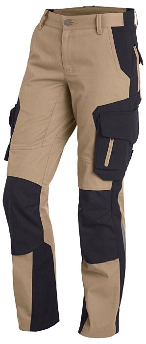 FHB Alma Werkbroek dames Beige-Zwart