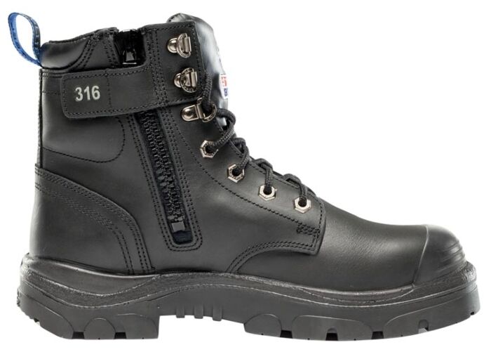 Steel Blue Argyle Zip WP Bump S3 362316 Zwart