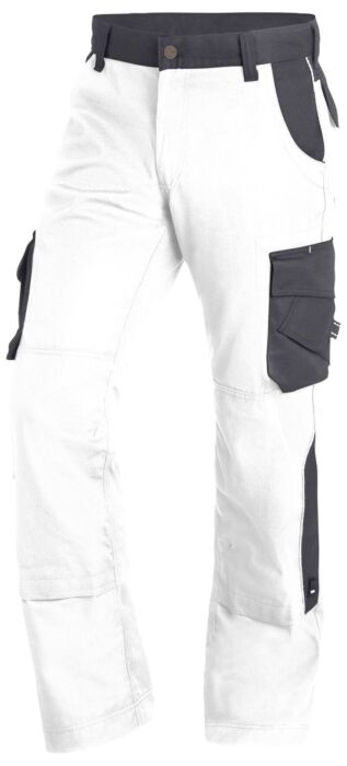 FHB Bruno Werkbroek Twill Wit-Antraciet