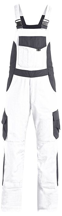FHB Eckhard Tuinbroek Twill Wit-Antraciet
