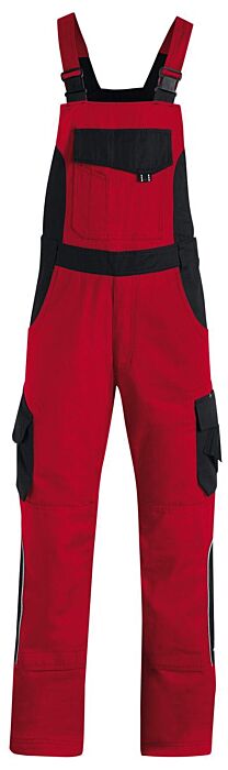 FHB Eckhard Tuinbroek Twill Rood-Zwart