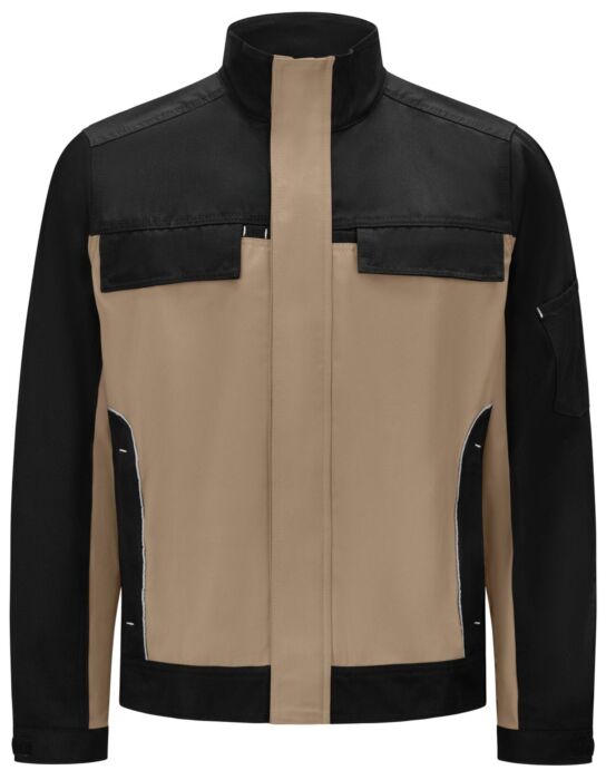 FHB Ernst Werkjack Twill Beige-Zwart