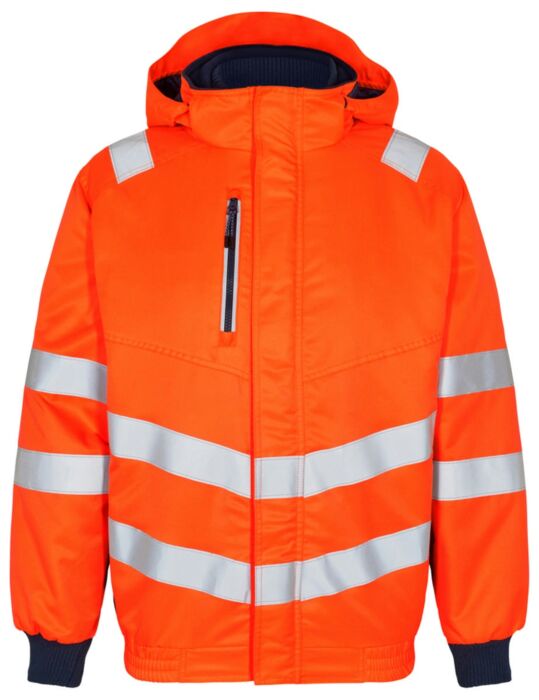 F. Engel 1247-935 Safety Pilot Jacket Orange/Blue Ink