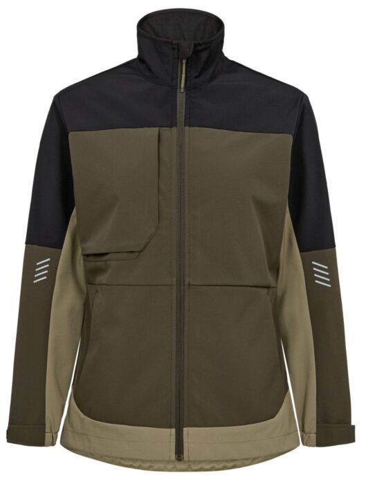 Engel 1335-140 Entire softshell jack voor dames Bosgroen/Zwart