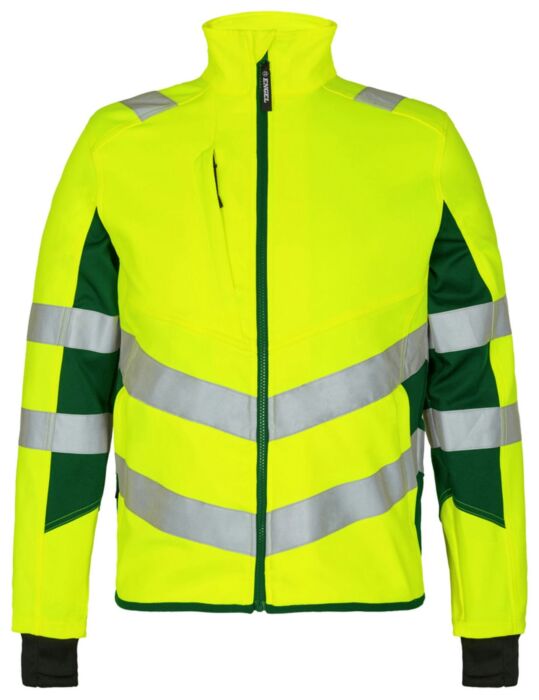 F. Engel 1544-314 Safety Work Jacket Stretch Yellow/Green