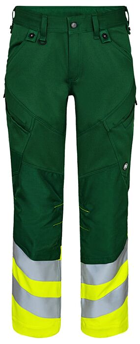 F. Engel 2546-314 Safety Trousers Stretch Green/Yellow