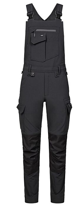 Engel 3337-234 Entire amerikaanse overall met 4-way stretch Antracietgrijs/Zwart