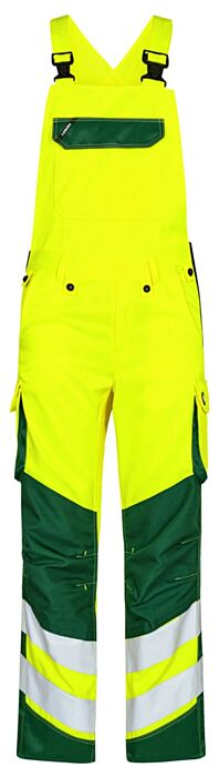 F. Engel 3545-319 Safety Light Bib Overall Repreve Yellow/Green