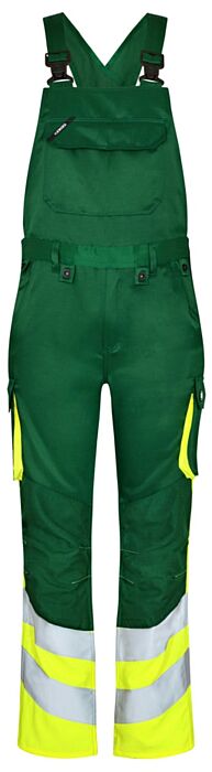 F. Engel 3547-319 Safety Light Bib Overall Repreve Green/Yellow