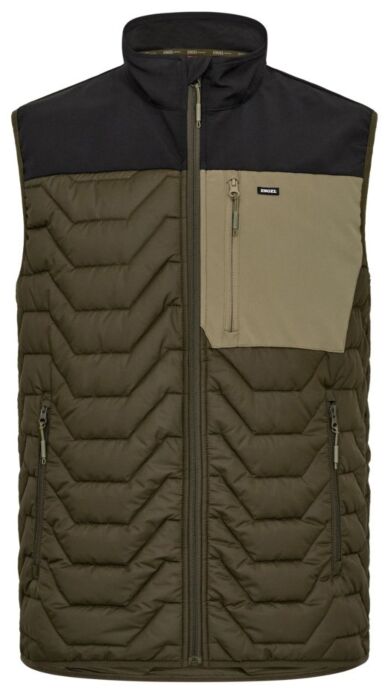Engel 5328-142 Entire gevatteerd bodywarmer Bosgroen/Zwart