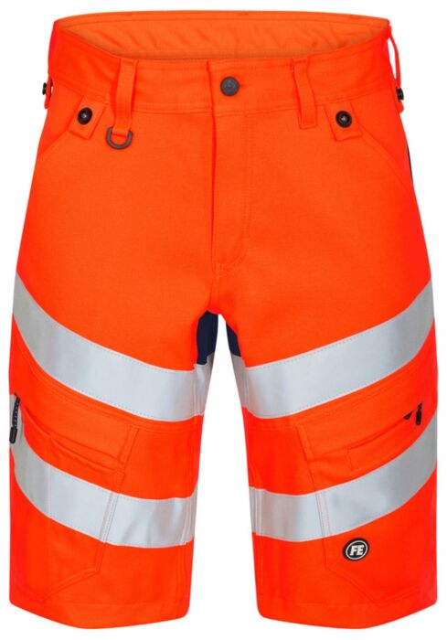 F. Engel 6546-314 Safety Shorts Orange/Blue Ink