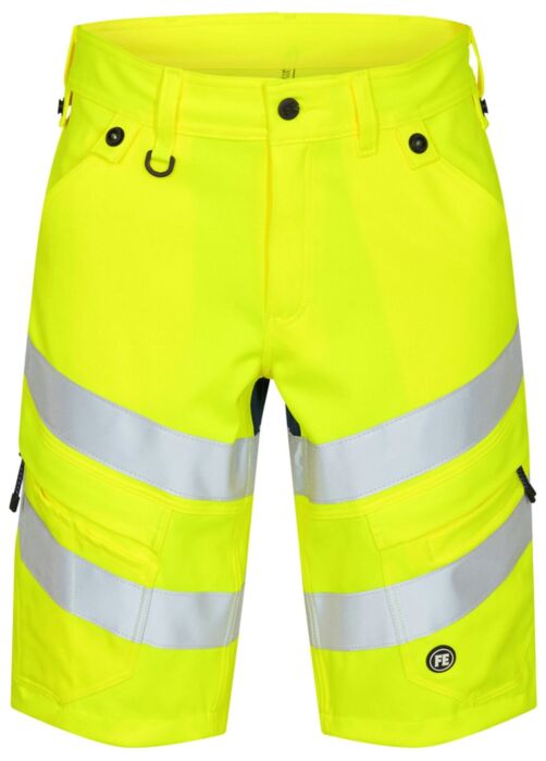 F. Engel 6546-314 Safety Shorts Yellow/Blue Ink
