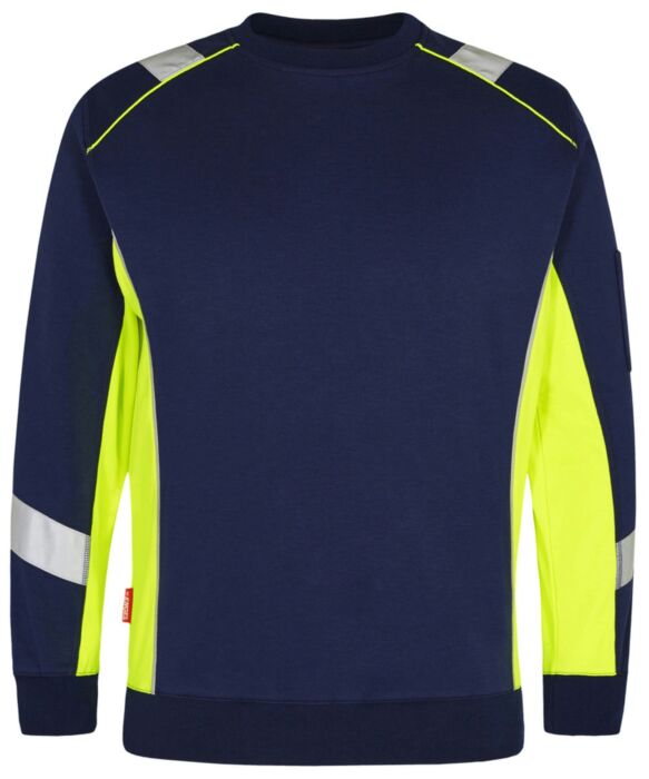 F. Engel 8871-257 Cargo Sweatshirt Blue ink/Yellow