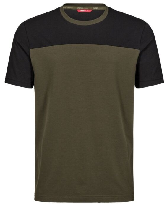 Engel 9329-243 Entire t-shirt Bosgroen/Zwart