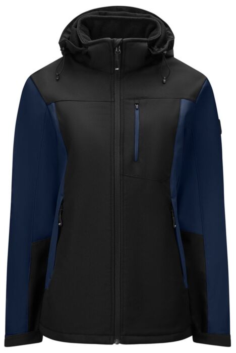 FHB Julia Softshell-Jack Dames Marine-Zwart