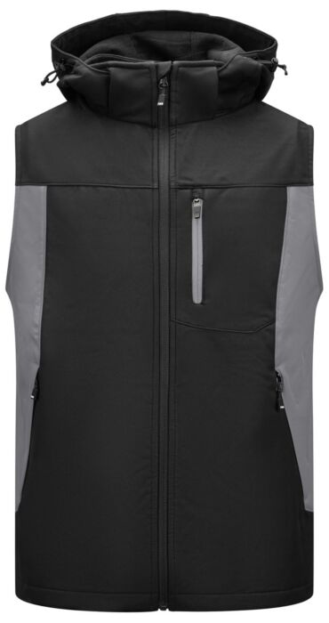 FHB Justus Softshell-Gilet Grijs-Zwart