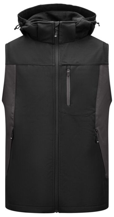 FHB Justus Softshell-Gilet Antraciet-Zwart