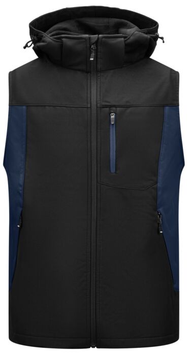 FHB Justus Softshell-Gilet Marineblauw-Zwart