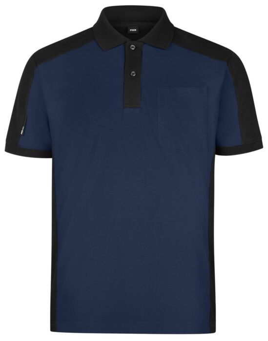 FHB Konrad Poloshirt tweekleurig Marineblauw-Zwart