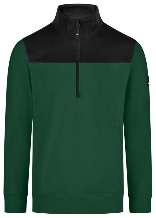 FHB Rob Zip-Sweatshirt Groen-Zwart