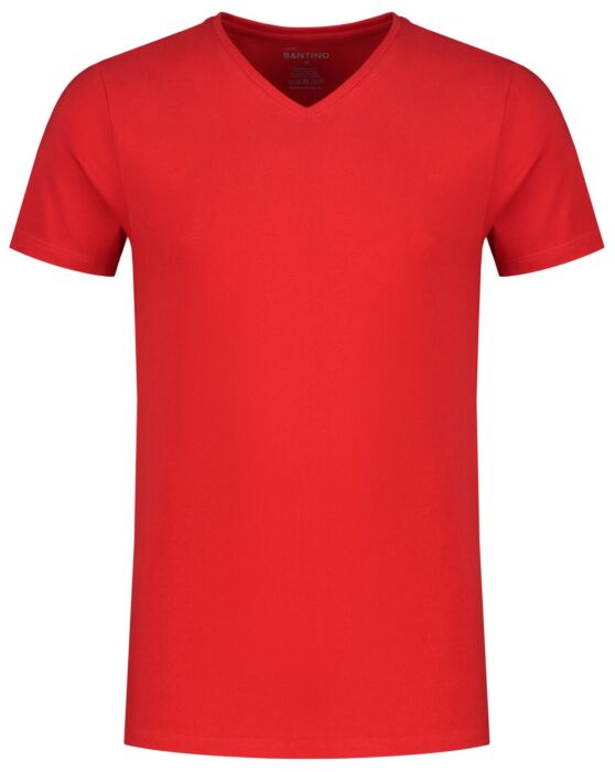 Santino Jazz V-neck T-shirt Red