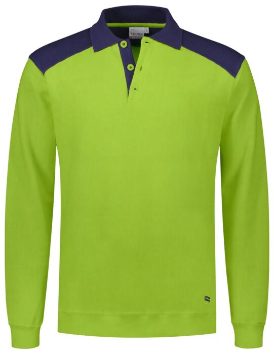 Santino Tesla Polosweater Lime / Real Navy