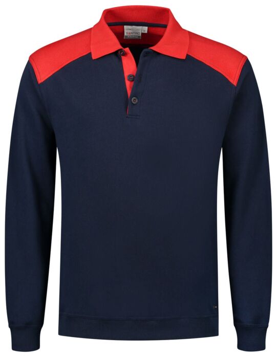 Santino Tesla Polosweater Real Navy / Red