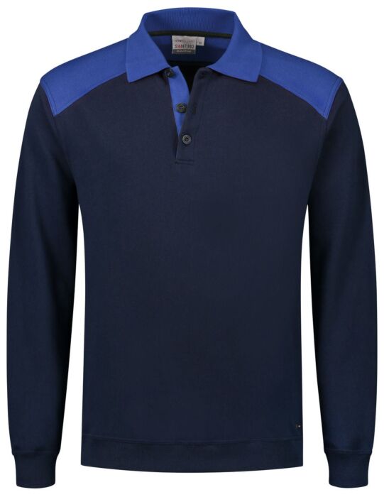 Santino Tesla Polosweater Real Navy / Royal Blue