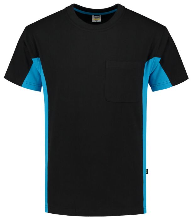 Tricorp 102002 T-Shirt Zwart Turquoise