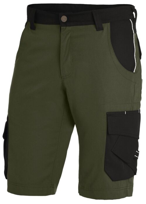 FHB Theo Bermuda Twill Olijfgroen-Zwart