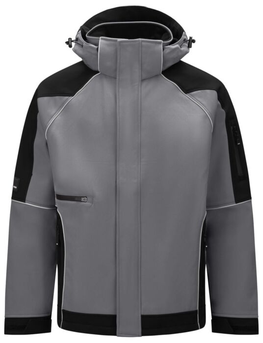 FHB Walter Softshell-Jack Grijs-Zwart