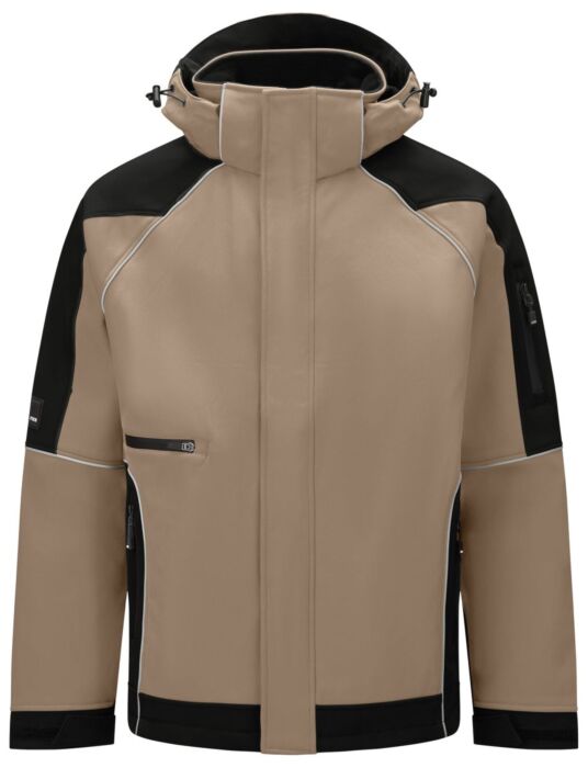 FHB Walter Softshell-Jack Beige-Zwart
