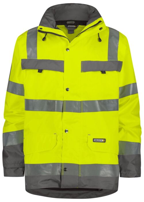 DASSY® Atlantis Hogezichtbaarheidsparka Fluogeel/Cementgrijs